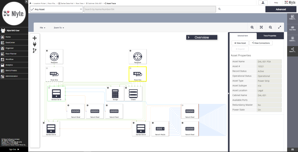 screenshot of Nlyte DCIM